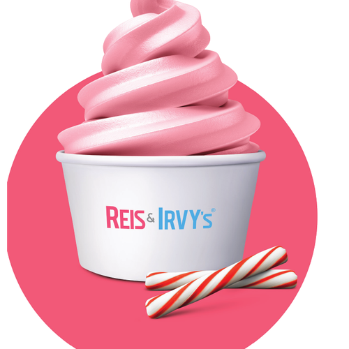 Peppermint Swirl frozen yogurt