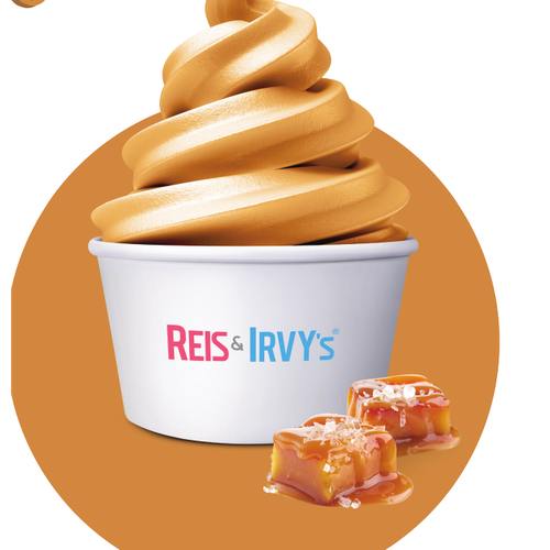 Salted Caramel frozen yogurt