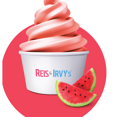 Watermelon frozen yogurt